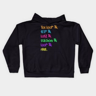 Figure skating jumps Kids Hoodie